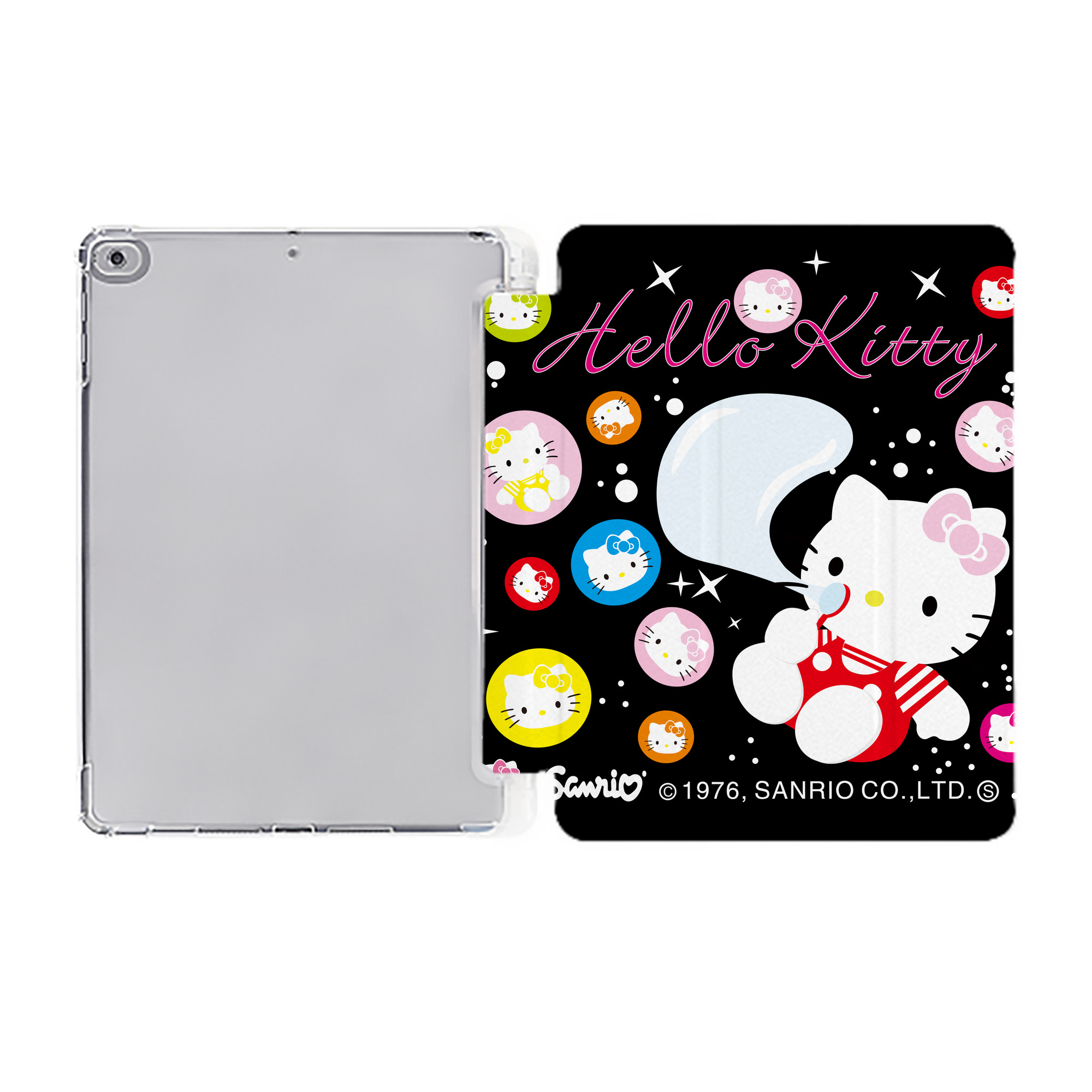 （画像用） Hello Kitty ハローキティ IPad ケース ペン収納付き 三つ折りスタンド PUレザー×シリコン 対応機種9.5/10.5/10.9インチ
